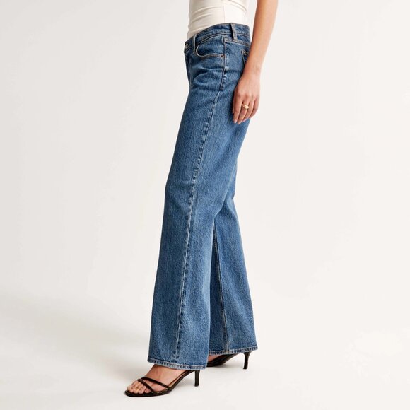 Abercrombie & Fitch Dark Marble Low Rise Baggy Jean size 25 Regular - Picture 4 of 14